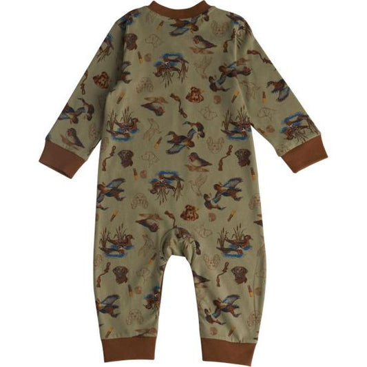 Long-Sleeve Duck Print Coverall