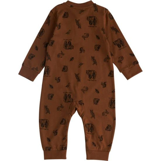 Long-Sleeve Wildlife Print Coverall