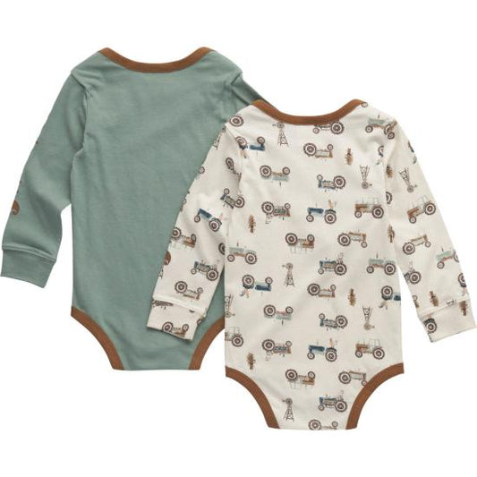 Long-Sleeve Tractor Bodysuit 2 Piece Set