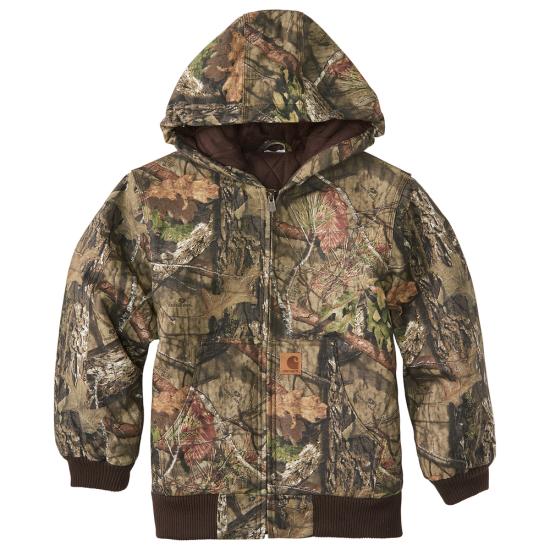 Canvas Insulated Hooded Camo Active Jacket