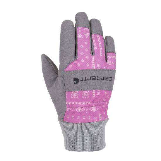 Junior - Synthetic Suede Knit Cuff Glove