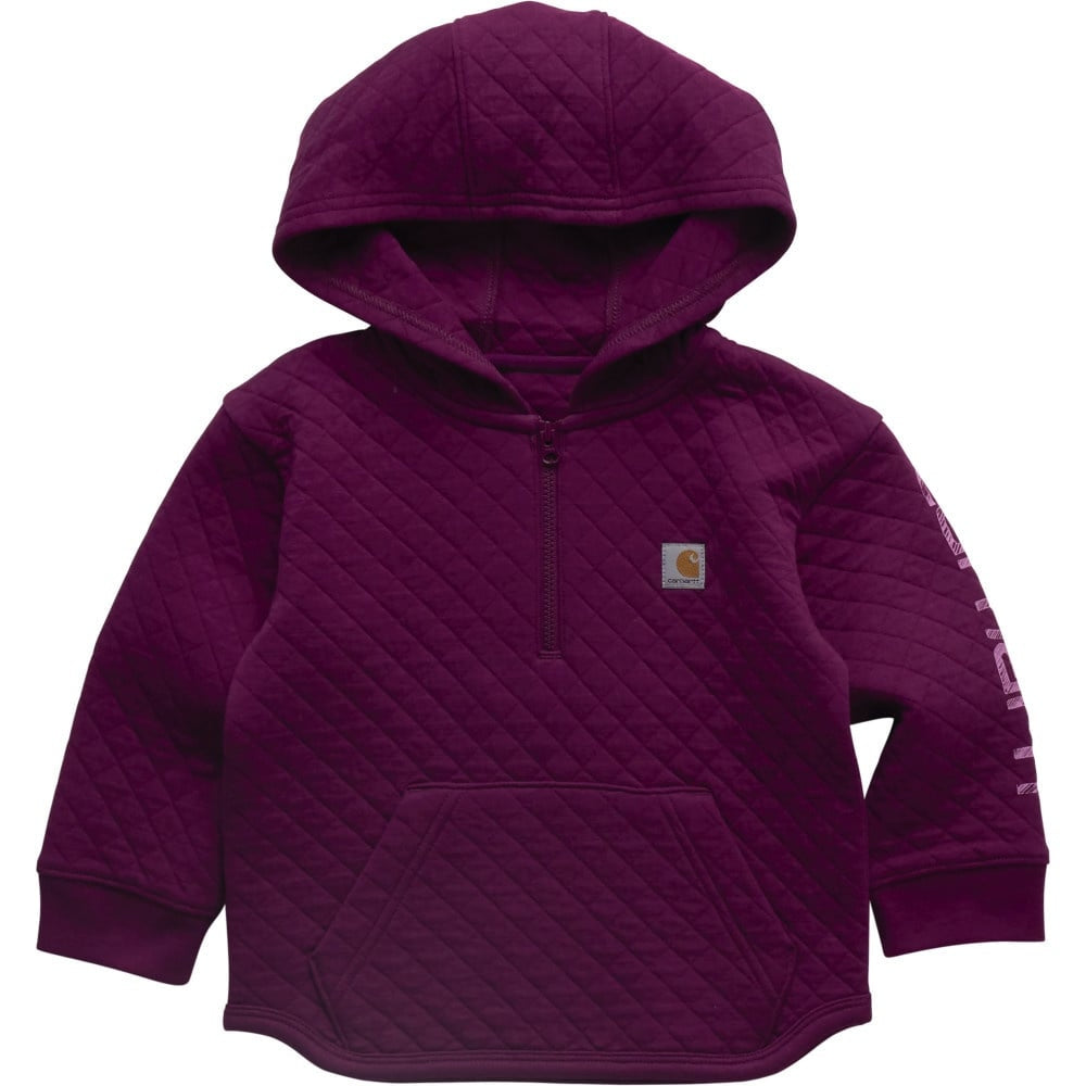 Long-Sleeve Quilted Jersey Half-Zip Sweatshirt