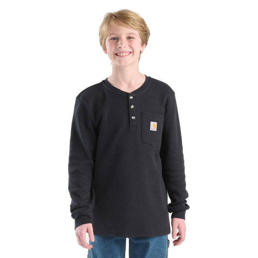 Long-Sleeve Henley Pocket T-Shirt