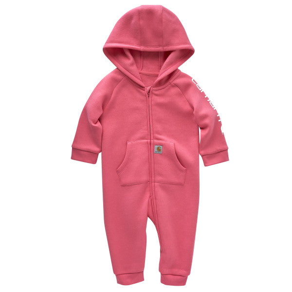 Long-Sleeve Fleece Zip-Front Hooded Coverall