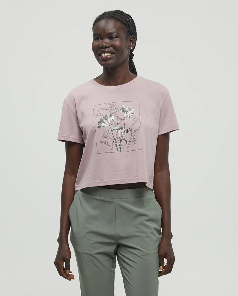 W Floral Crop T-Shirt