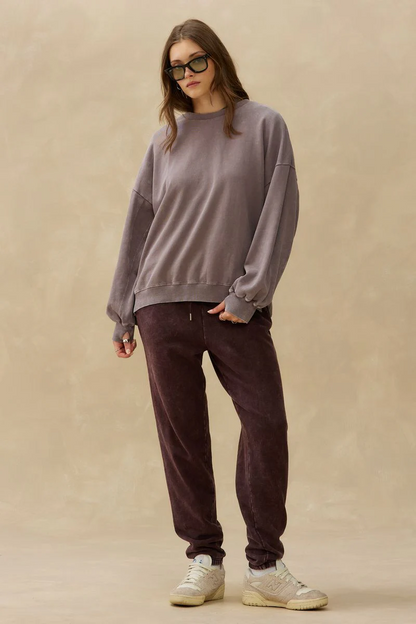 Washed Oversize Bf Crewneck
