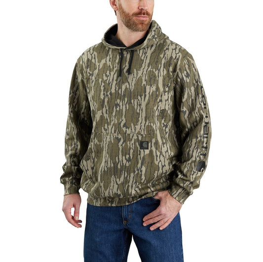 M Loose Fit Midweight Camo Sleeve Graphic Sweatshirt - 105484