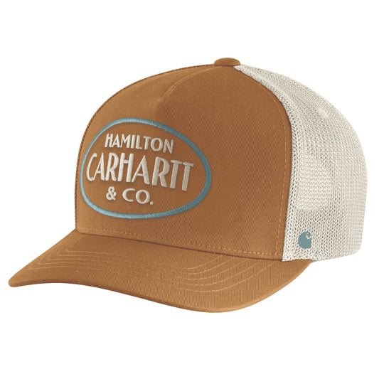 M Twill Mesh Back Hamilton Embroidered Cap