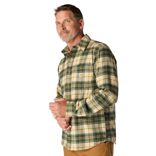 M Rugged Flex Relaxed Fit Midweight Flannel LS Plaid Shirt - 107010