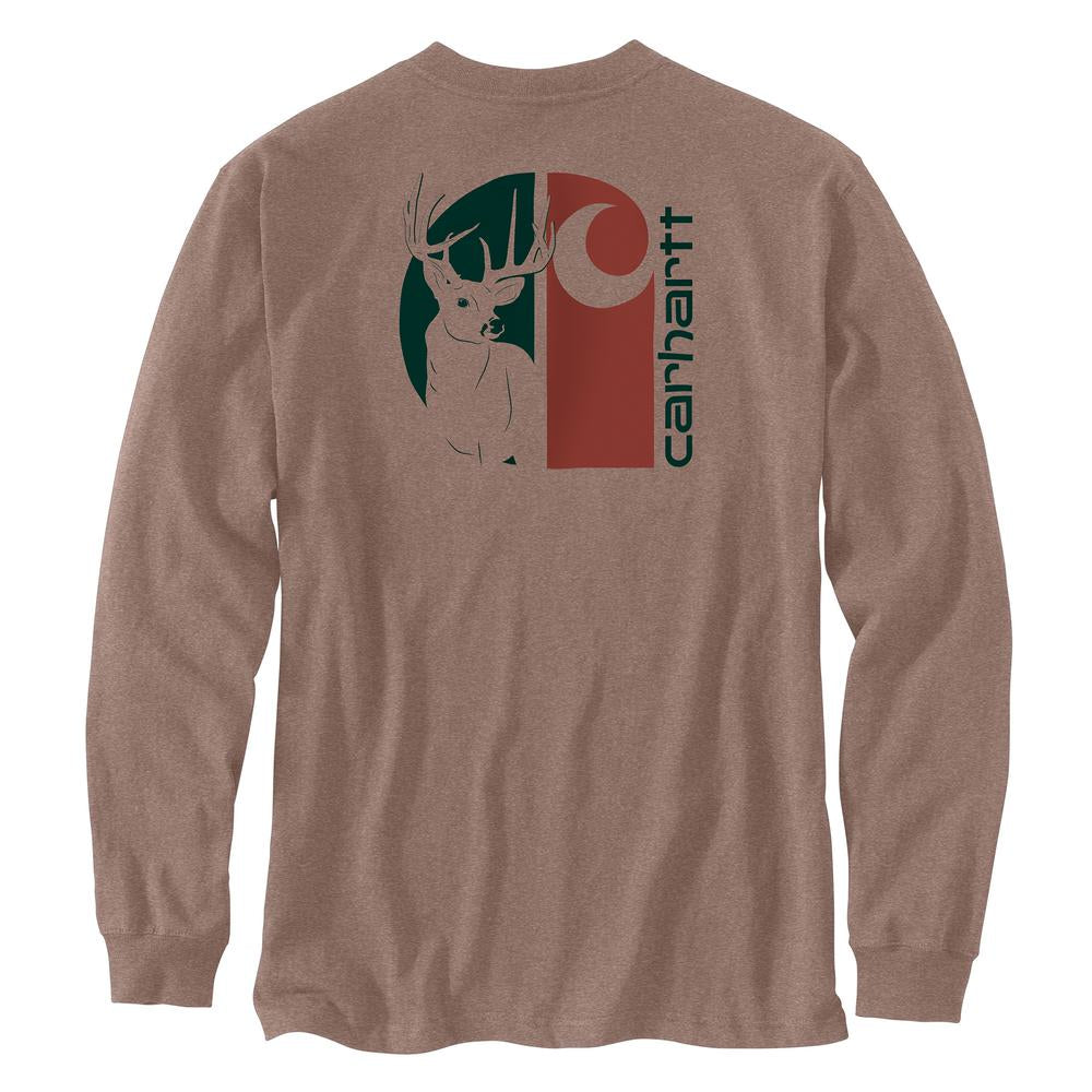 .M Loose Fit Heavyweight LS Deer Graphic T-Shirt - 107041