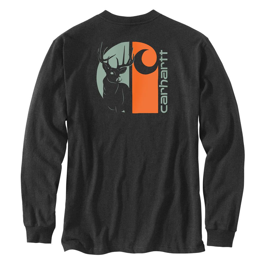 .M Loose Fit Heavyweight LS Deer Graphic T-Shirt - 107041