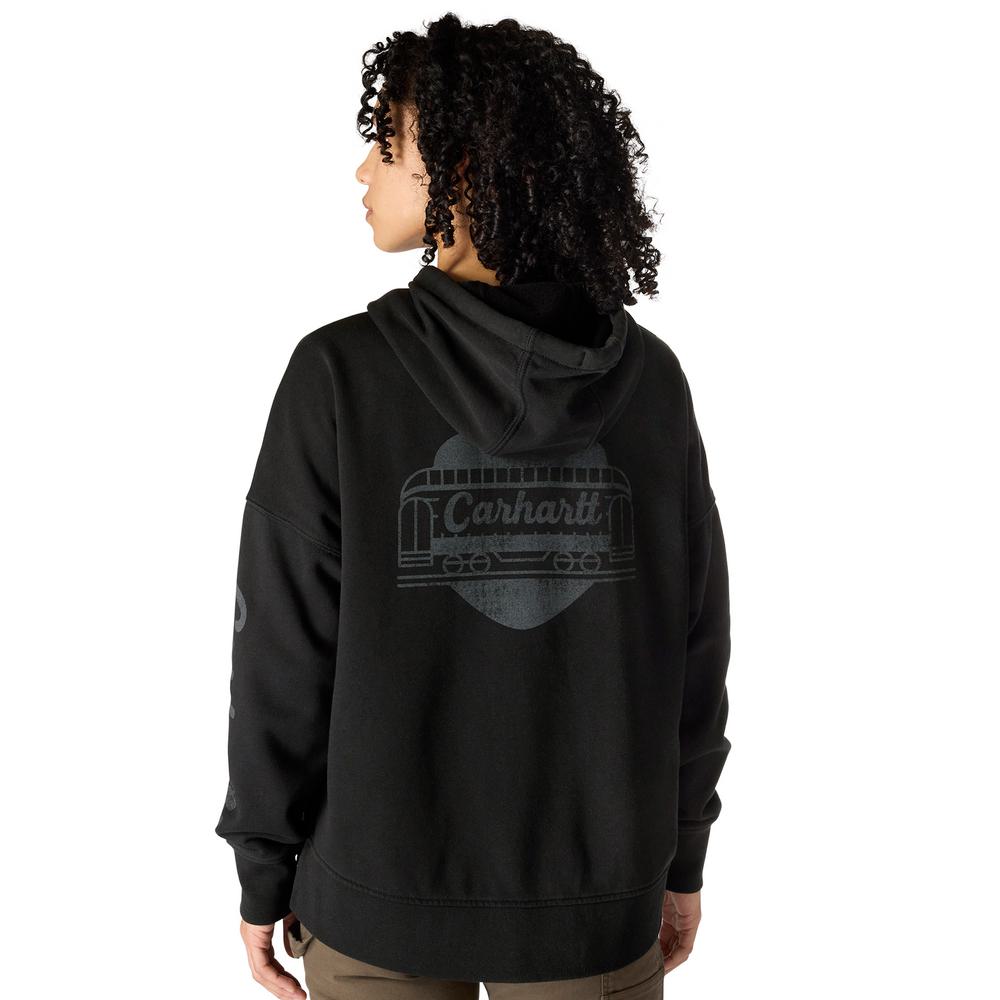 .W Loose Fit Midweight Hooded Graphic Sweatshirt - 107146