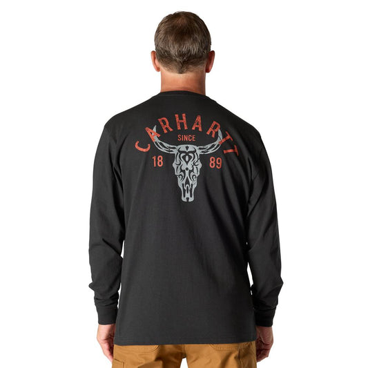 .M Loose Fit Heavyweight LS Longhorn Graphic T-Shirt - 107259