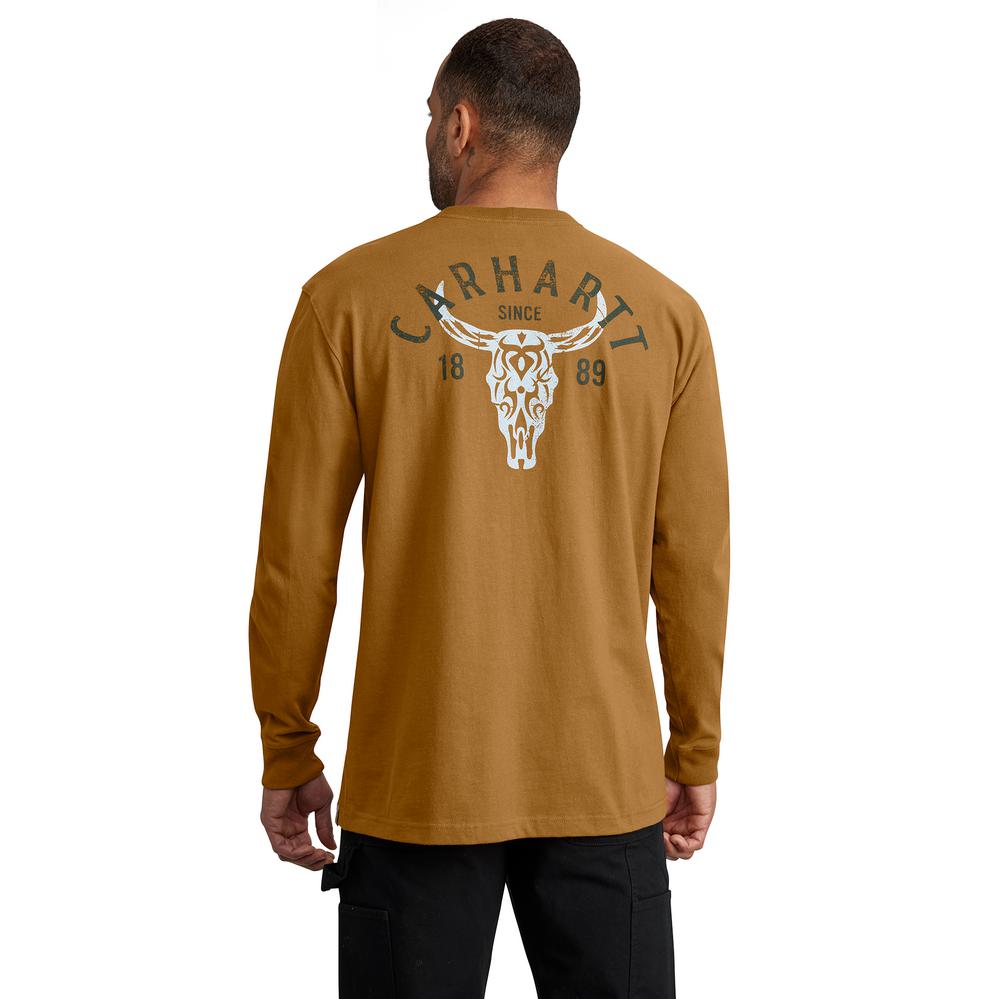 .M Loose Fit Heavyweight LS Longhorn Graphic T-Shirt - 107259
