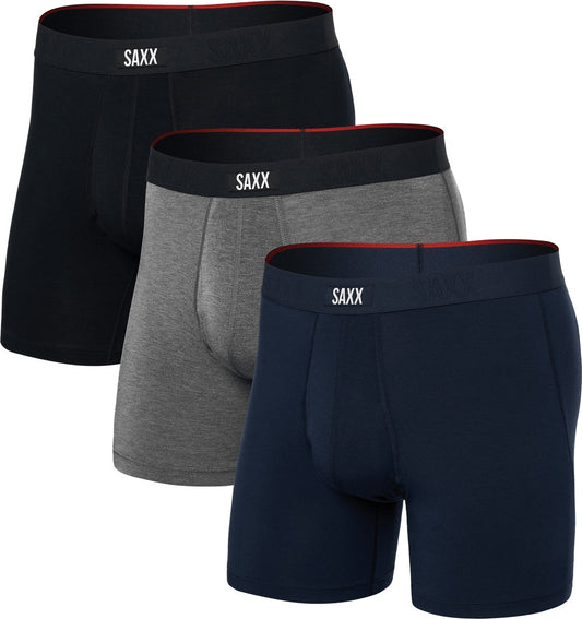 VIBE Xtra Soft Comfort Boxer Brief Fly 3 Pack