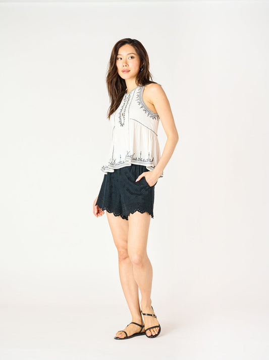 Eyelet Pull On Shorts
