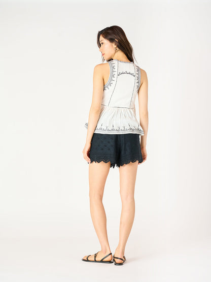 Eyelet Pull On Shorts