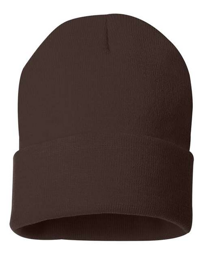 Sportsman Solid 12inch Cuffed Beanie - SP12