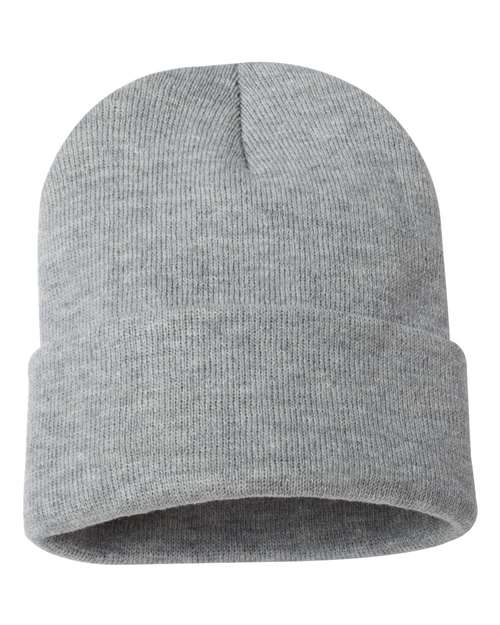 Sportsman Solid 12inch Cuffed Beanie - SP12