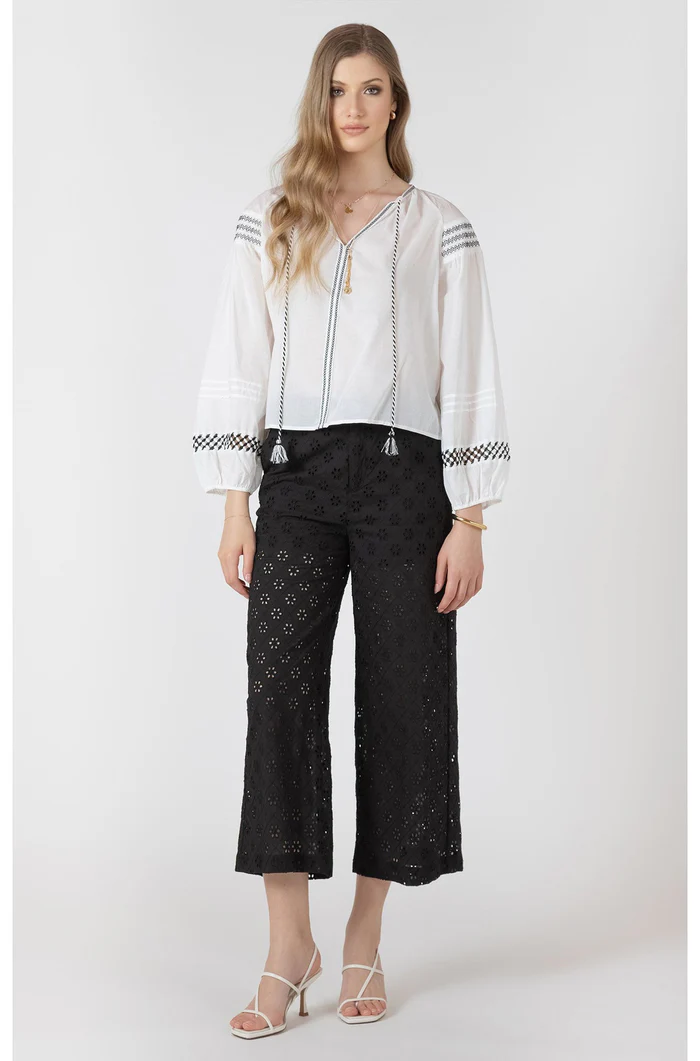 Openwork Embroidery Trouser