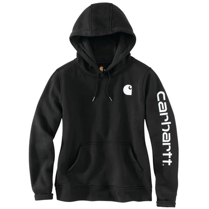 W Relaxed Fit Midweight Logo Sleeve Graphic Hoodie - 102791