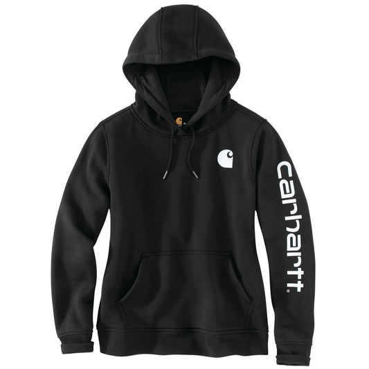 W Relaxed Fit Midweight Logo Sleeve Graphic Hoodie - 102791