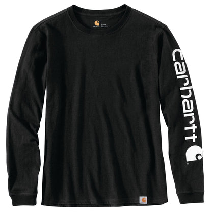 W Loose Fit Heavyweight Long-Sleeve Logo Sleeve Graphic T-Shirt - 103401