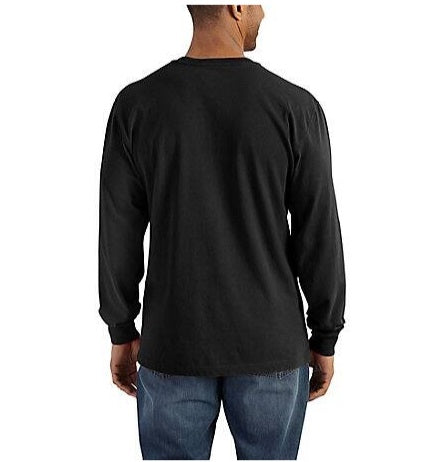 K128 Long-Sleeve Pocket Henley T-Shirt