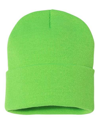 Sportsman Solid 12inch Cuffed Beanie - SP12