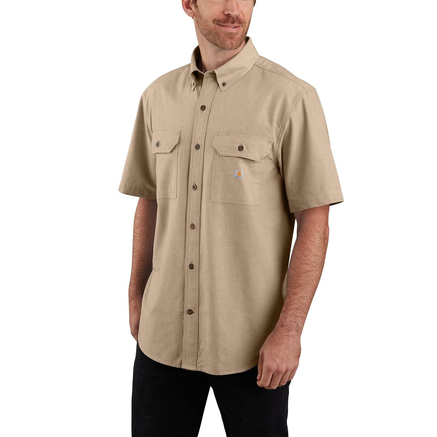 M Loose Fit Midweight Chambray Short-Sleeve Shirt - 104369