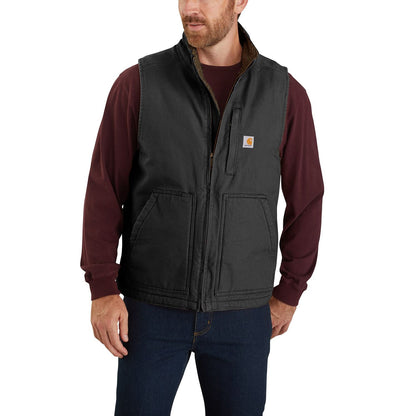 M Mock-Neck Sherpa-Lined Vest - 104277