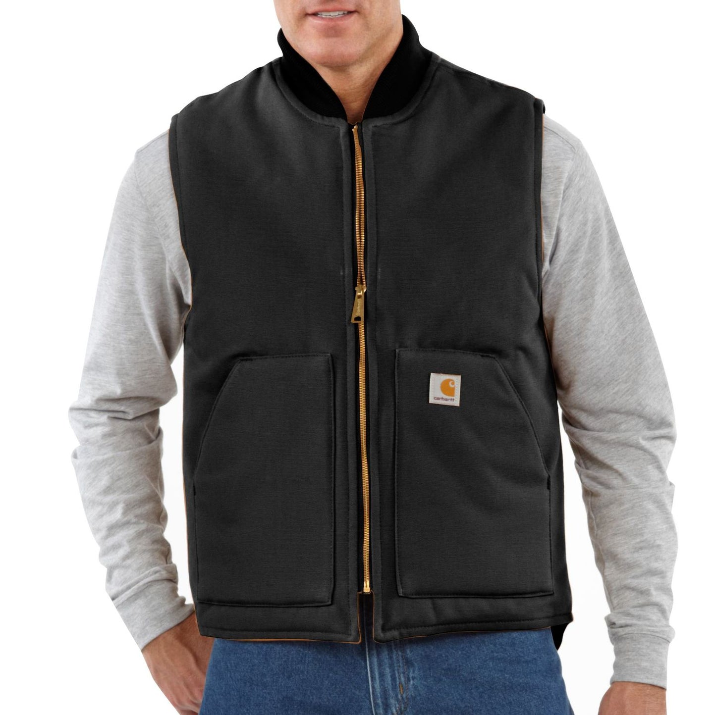 M Relaxed Fit Firm Duck Insulated Rib Collar Vest