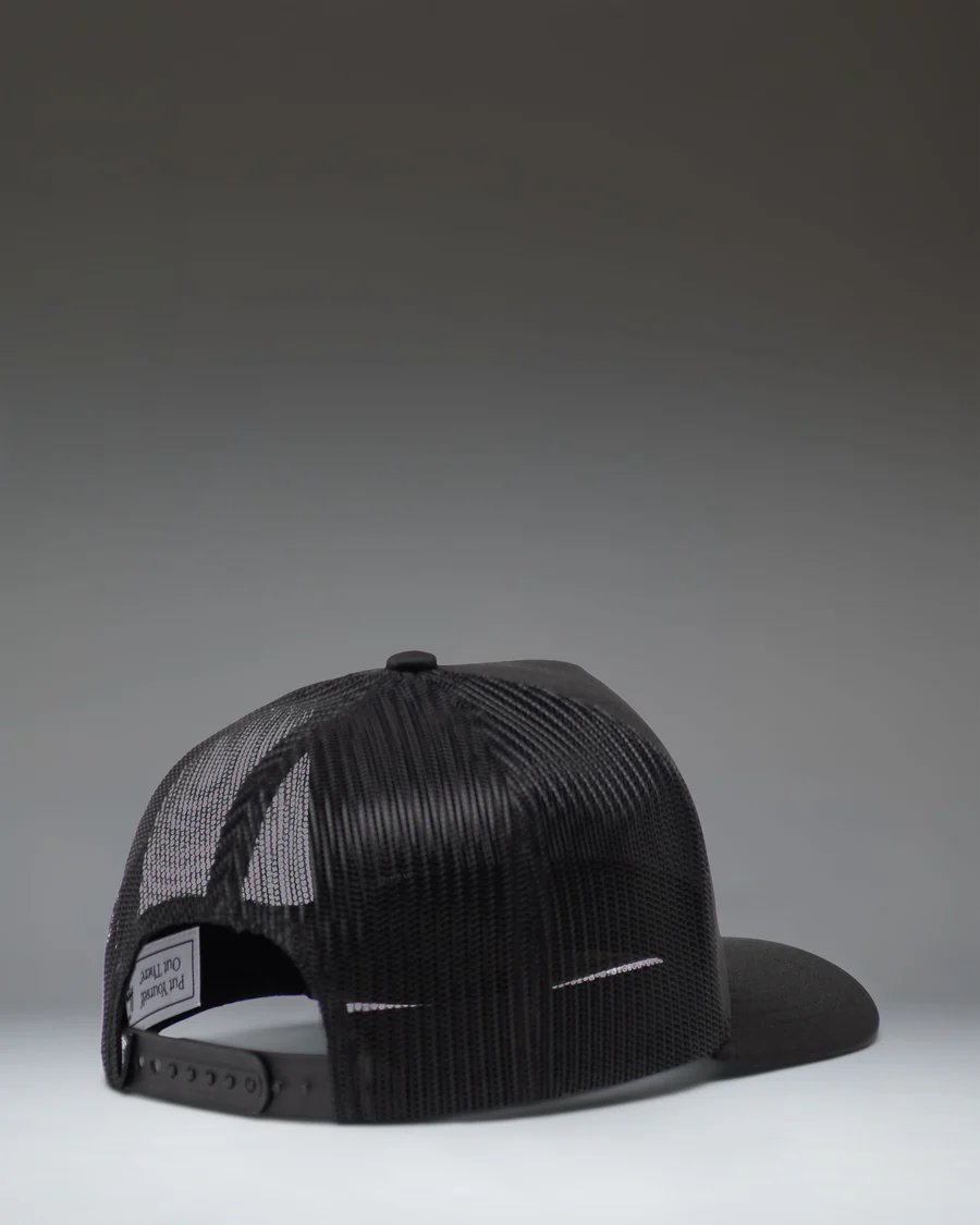 Whaler Tall Mesh Cap - Black