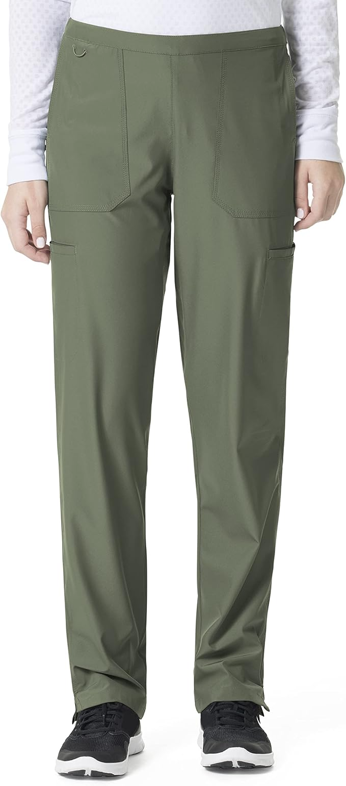 .Flat Front Straight Leg Pant