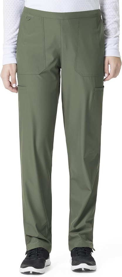 .Flat Front Straight Leg Pant