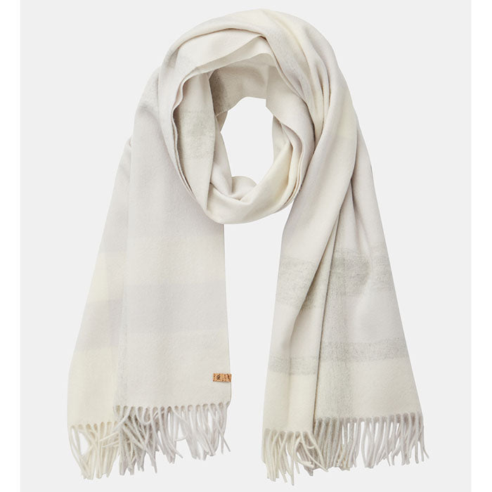 .RWS Wool Woven Plaid Scarf - 2323 Light Grey Heather / Cloud White
