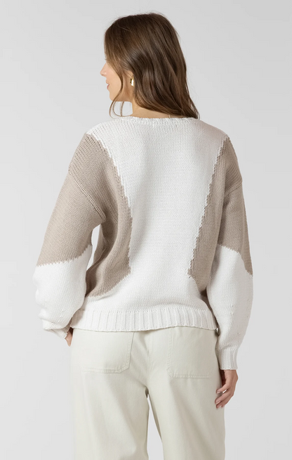 Colorblock Crewneck Sweater