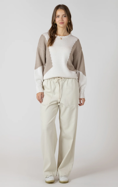 Colorblock Crewneck Sweater