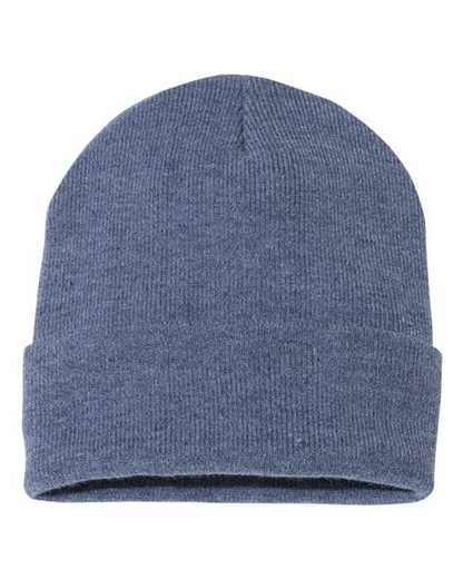 Sportsman Solid 12inch Cuffed Beanie - SP12