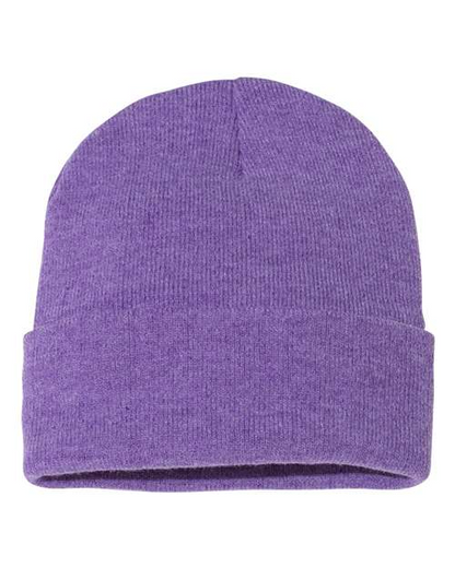 Sportsman Solid 12inch Cuffed Beanie - SP12