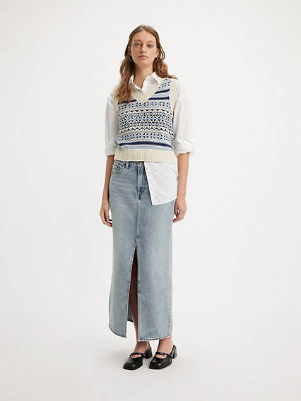 .Ankle Column Skirt