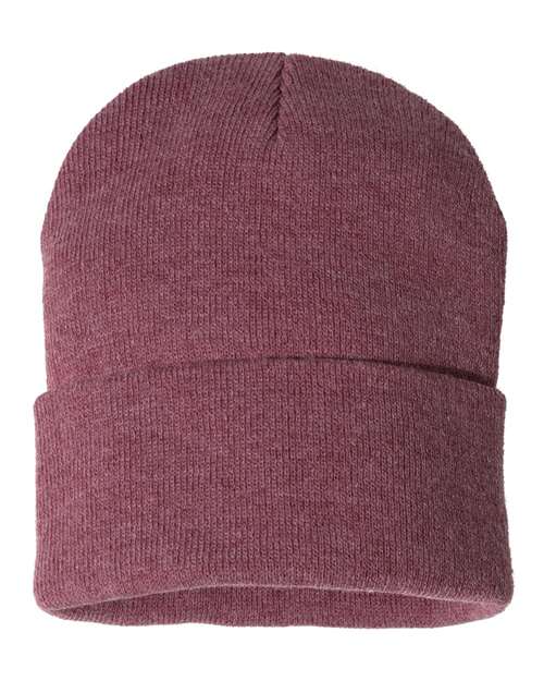 Sportsman Solid 12inch Cuffed Beanie - SP12