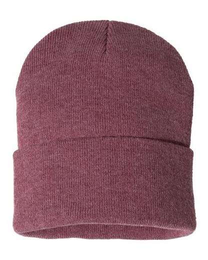 Sportsman Solid 12inch Cuffed Beanie - SP12