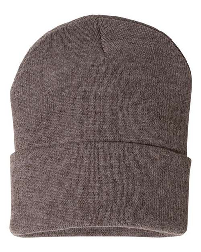 Sportsman Solid 12inch Cuffed Beanie - SP12