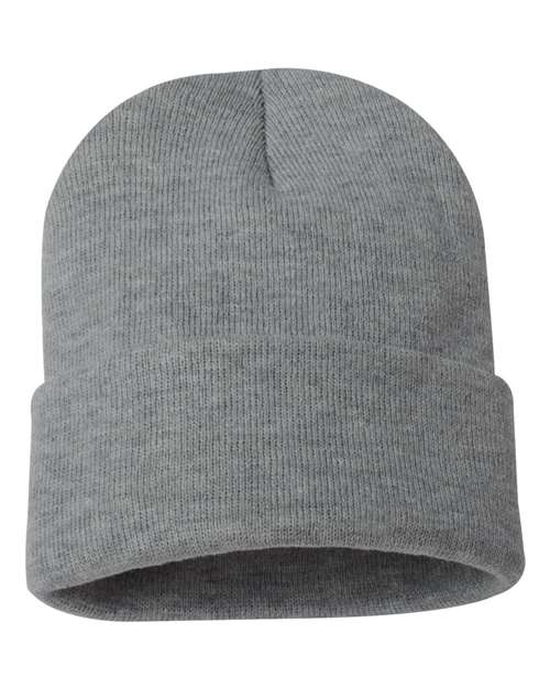 Sportsman Solid 12inch Cuffed Beanie - SP12