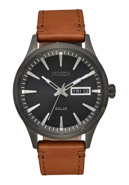 Sentry Solar Leather Watch