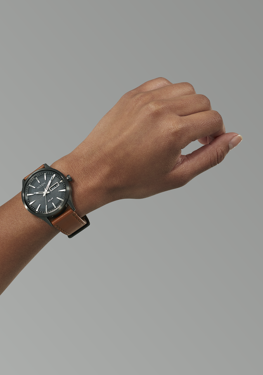 Sentry Solar Leather Watch