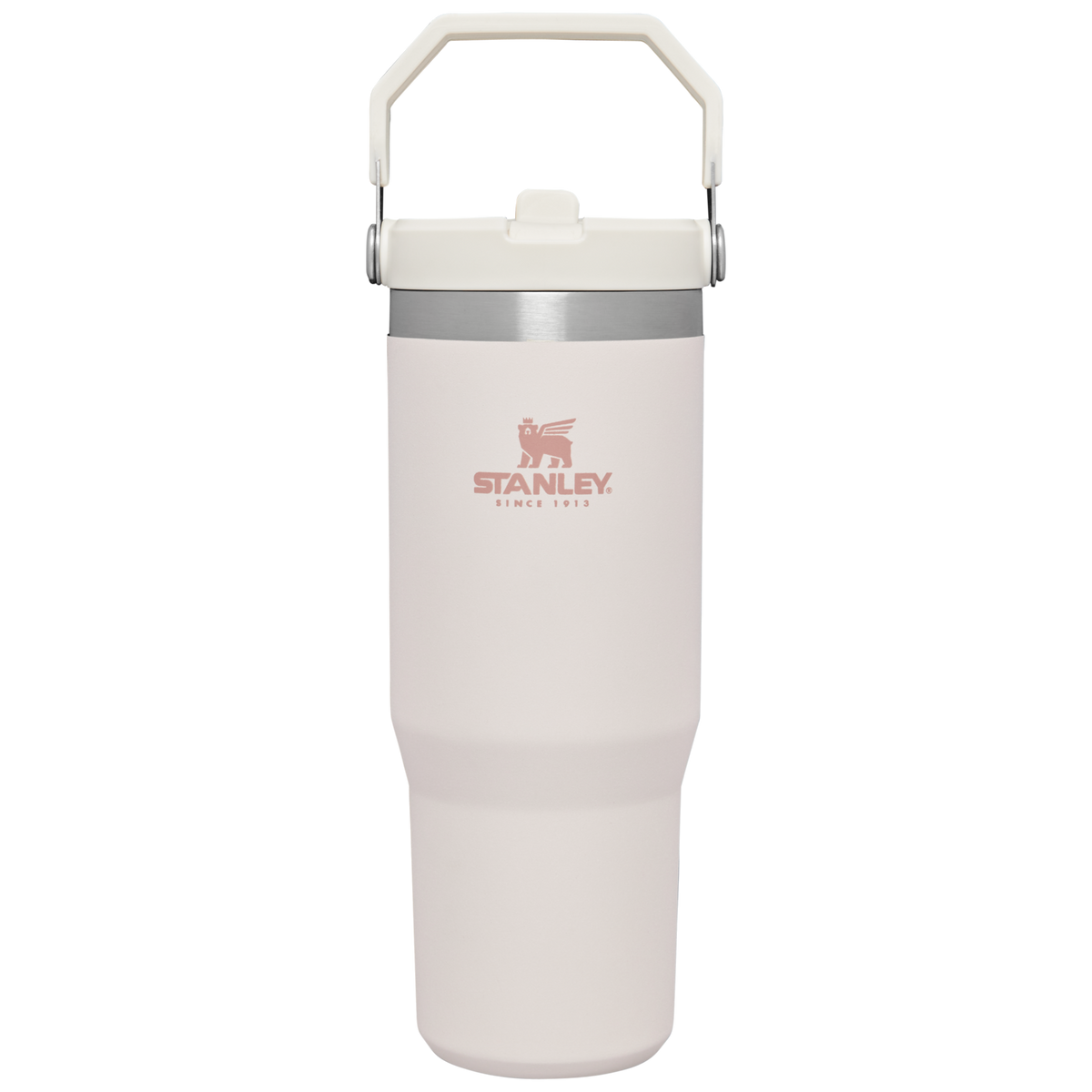 Stanley IceFlow Flip Straw 2.0 Tumbler 30oz in Rose Quartz pink with flip handle