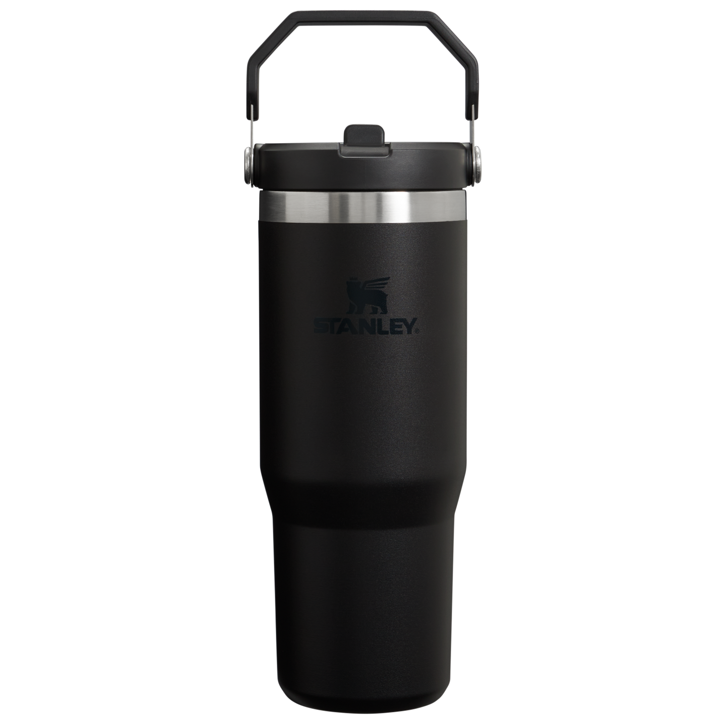 Stanley IceFlow Flip Straw 2.0 Tumbler 30oz in matte black with flip handle