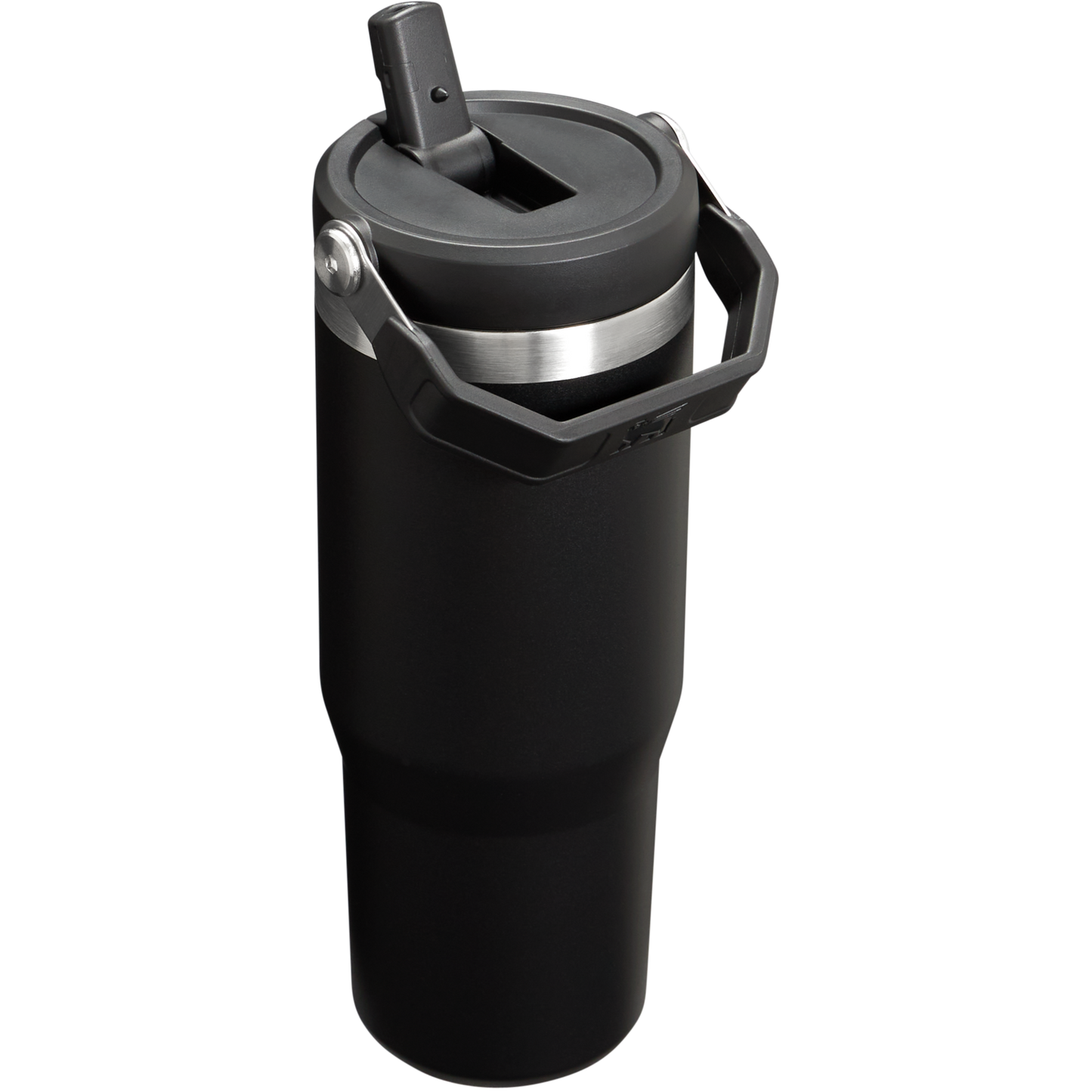 Stanley IceFlow Flip Straw 2.0 Tumbler 30oz in matte black with handle and straw lid